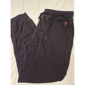 Polo Ralph Lauren Waffle-Knit Sleep Jogger Pockets Pants Men Sz M Drawstring